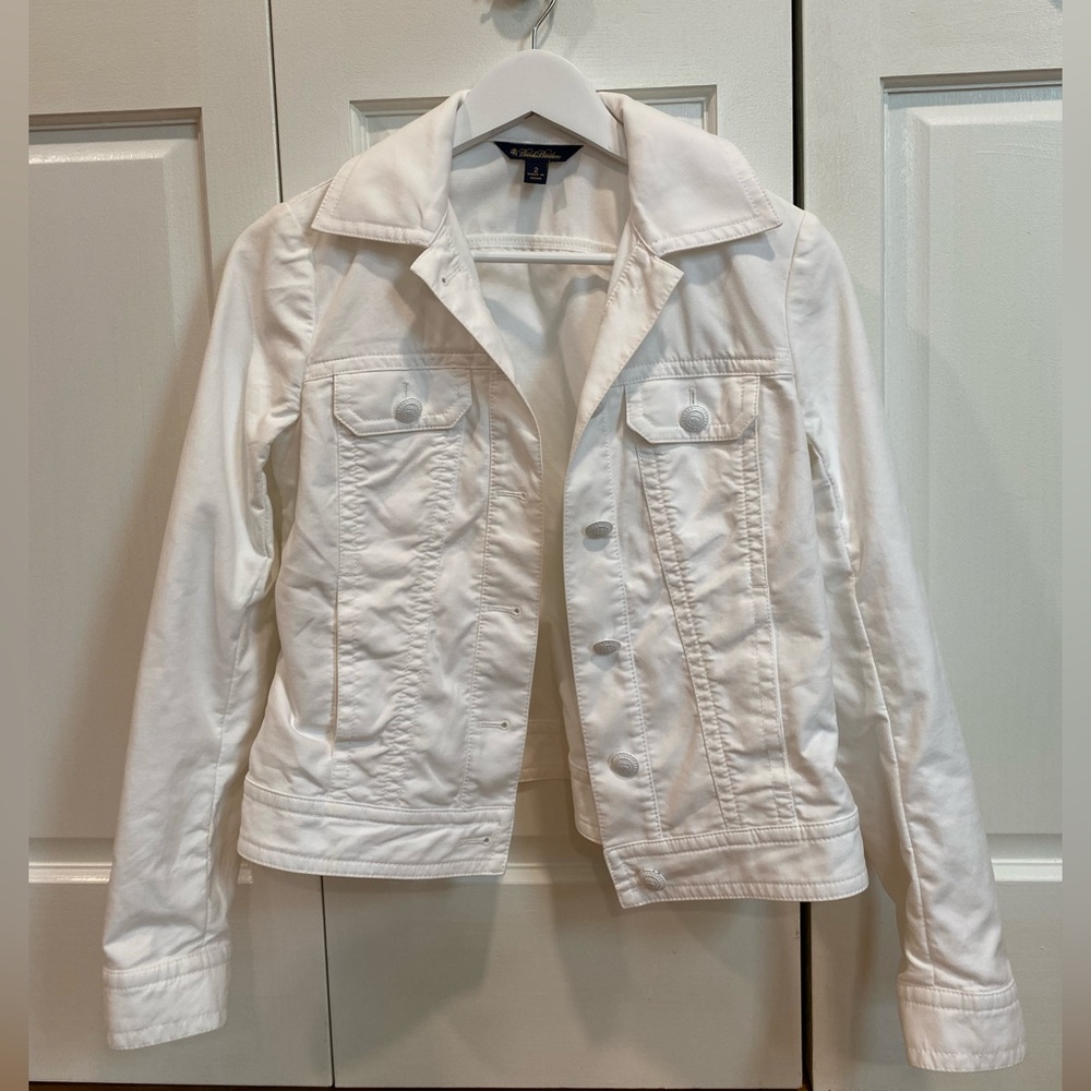Brooks Brothers White Cotton Womens Jacket, size 2